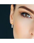 Boucles d'Oreilles Vermeil Perles de Culture d'Eau Douce Poires 7-8 mm