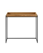 Console avec plateau à rebords et pieds en métal noir l100 cm - jessie