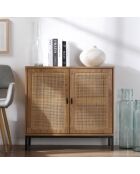 Buffet 2 portes en rotin naturel l80 cm - jaya