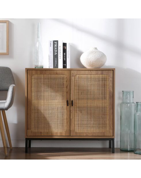 Buffet 2 portes en rotin naturel l80 cm - jaya