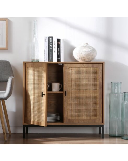 Buffet 2 portes en rotin naturel l80 cm - jaya