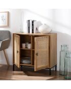 Buffet 2 portes en rotin naturel l80 cm - jaya