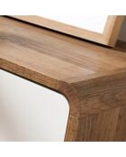 Commode 6 tiroirs décor bois et blanc - albura