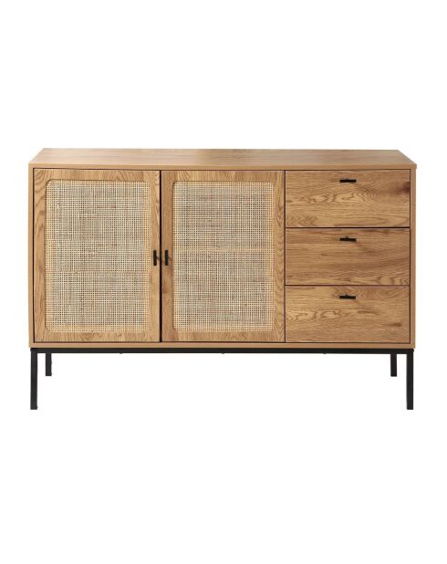 Buffet 2 portes et 3 tiroirs en rotin l120 cm - jaya
