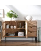 Buffet 2 portes et 3 tiroirs en rotin l120 cm - jaya