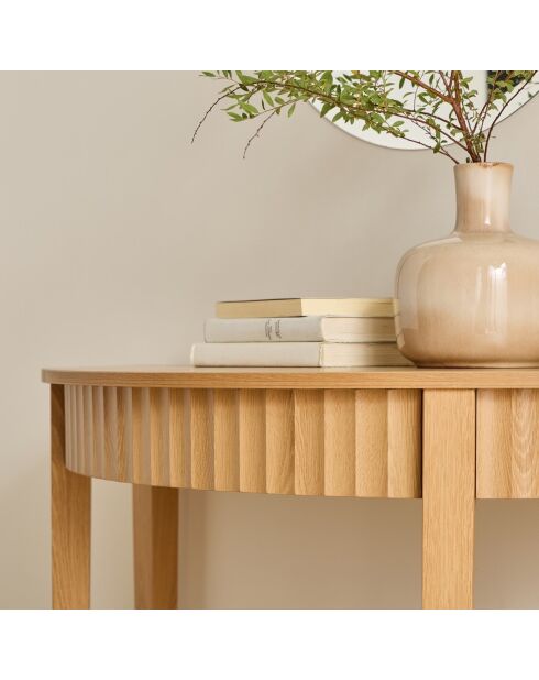 Console arrondie avec effet vague à 2 niveaux h76 cm - bologne