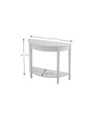 Console arrondie avec effet vague à 2 niveaux h76 cm - bologne