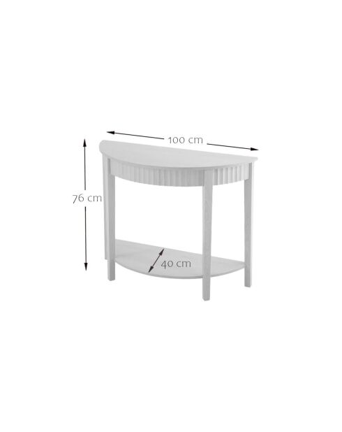 Console arrondie avec effet vague à 2 niveaux h76 cm - bologne