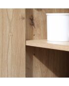 Commode 1 porte 3 tiroirs décor chêne l90 x h80 cm - lenny