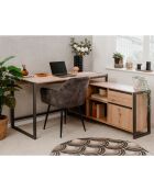 Bureau d'angle modulable décor chêne l139 cm - prague