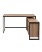 Bureau d'angle modulable décor chêne l139 cm - prague