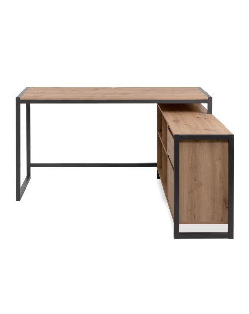 Bureau d'angle modulable décor chêne l139 cm - prague