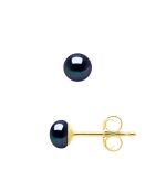 Boucles d'Oreilles en Vermeil Perles de Culture d'Eau Douce Boutons 4-5 mm