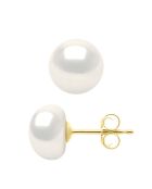 Boucles d'Oreilles en Vermeil Perles de Culture d'Eau Douce Boutons 8-9 mm