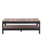 Table basse métal noir et bois - l117cm