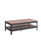 Table basse métal noir et bois - l117cm