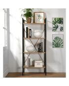 Etagère de rangement 4 niveaux style industriel - lexie