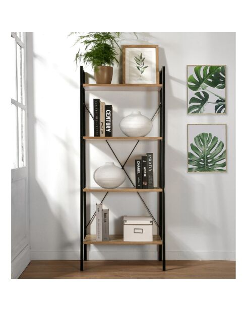 Etagère de rangement 4 niveaux style industriel - lexie