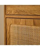 Commode 2 portes en rotin et 2 tiroirs l90 cm - alia