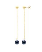 Boucles d'Oreilles Vermeil Perles de Culture d'Eau Douce Poires 7-8 mm