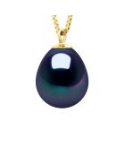 Collier Maille Vénitienne en Vermeil Perle de Culture d'Eau Douce Poire 9-10 mm