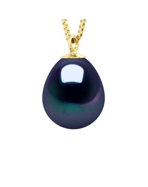 Collier Maille Vénitienne en Vermeil Perle de Culture d'Eau Douce Poire 9-10 mm