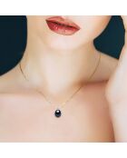 Collier Maille Vénitienne en Vermeil Perle de Culture d'Eau Douce Poire 9-10 mm