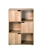 Meuble à 6 cases avec trois portes - modu