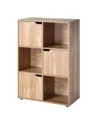 Meuble à 6 cases avec trois portes - modu