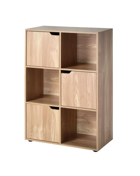 Meuble à 6 cases avec trois portes - modu