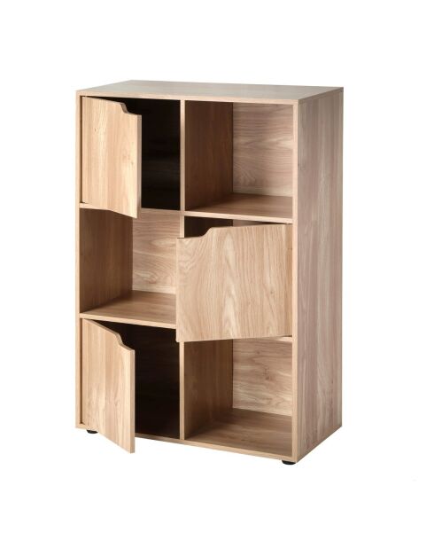 Meuble à 6 cases avec trois portes - modu