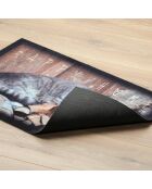 Tapis d'entrée chat - l60 x l40 cm