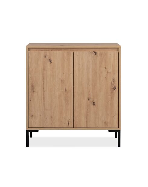 Buffet 2 portes 1 étagère l81 cm - plock