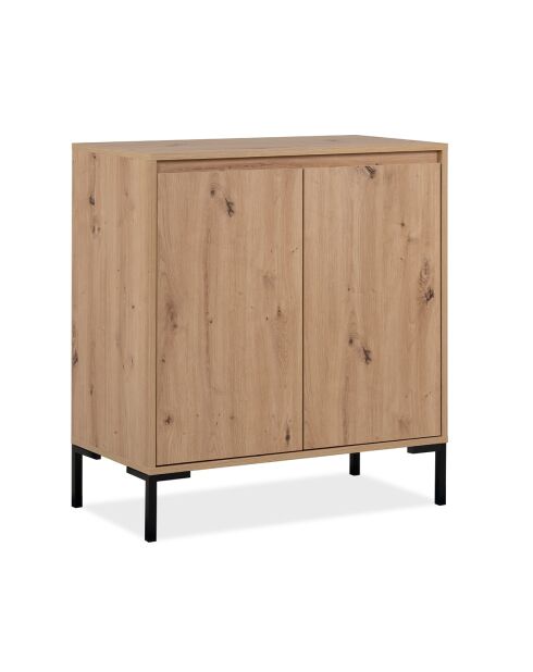 Buffet 2 portes 1 étagère l81 cm - plock