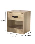 Table de chevet 1 tiroir et 1 niche