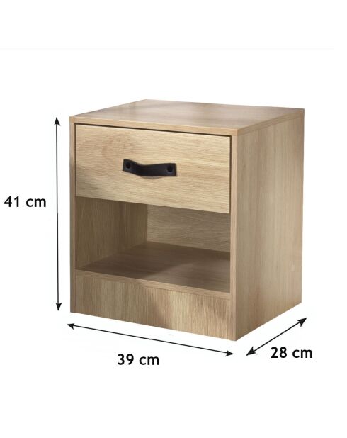 Table de chevet 1 tiroir et 1 niche
