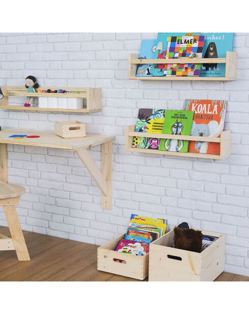 Etagère murale en pin massif - l60 x h15 cm