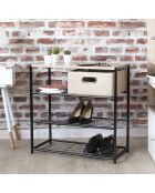 Etagère à chaussures 4 niveaux en acier - lexie