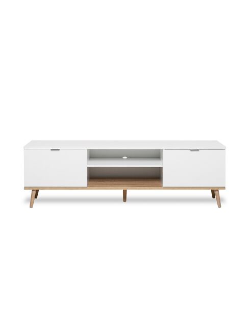 Meuble tv 2 portes 2 niches l160 cm - copenhague