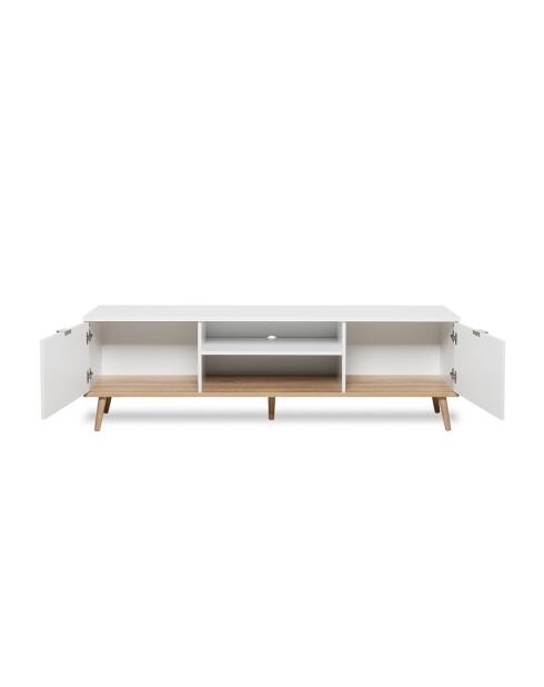 Meuble tv 2 portes 2 niches l160 cm - copenhague