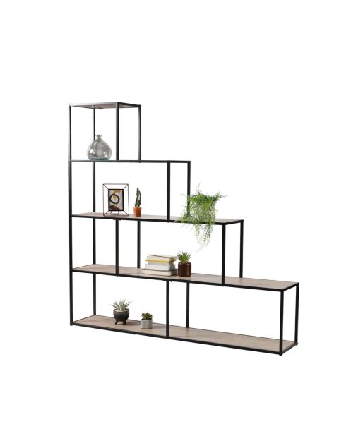 Bibliothèque 5 niveaux design escalier - l160 x h157 cm - colorado