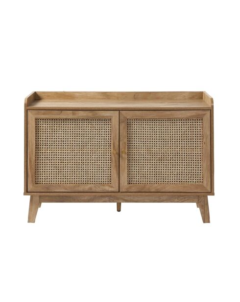 Buffet 2 portes en cannage rotin l110 cm - palmo