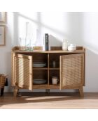Buffet 2 portes en cannage rotin l110 cm - palmo