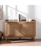 Buffet 2 portes en cannage rotin l110 cm - palmo