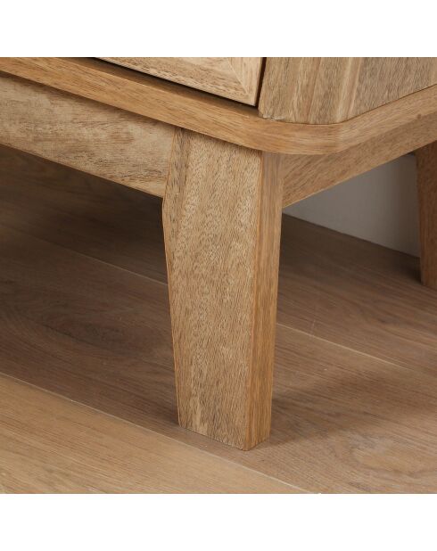 Chevet 1 tiroir façade rotin et 1 niche  l39 cm - palmo