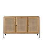 Buffet 3 portes cannage rotin l120 cm - jaya