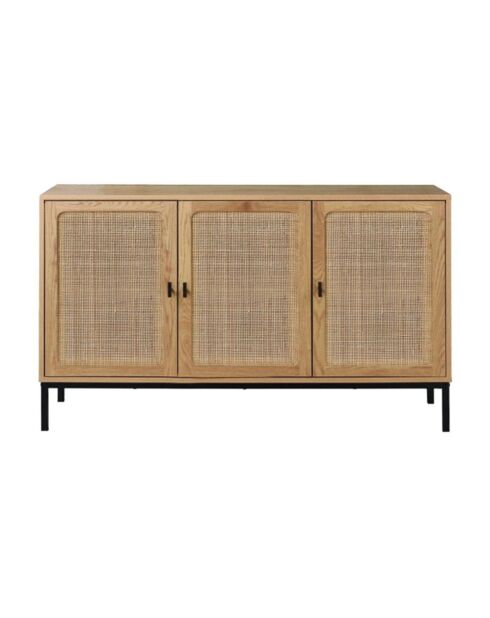 Buffet 3 portes cannage rotin l120 cm - jaya