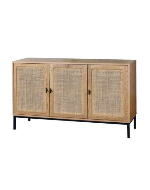 Buffet 3 portes cannage rotin l120 cm - jaya