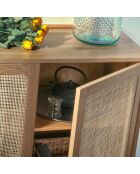 Buffet 3 portes cannage rotin l120 cm - jaya