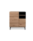 Buffet haut 2 portes 2 niches l80 cm - nola